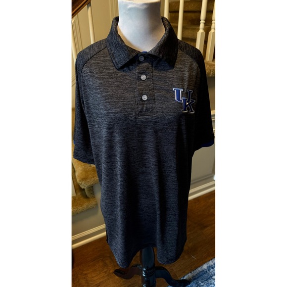 Chillwear Resort Sport Other - Chillwear Kentucky Wildcats Men Medium Polo Shirt Grey Heather Space Dye UK Logo